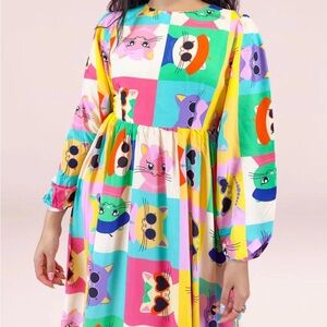 ISO DOG Pop Print Mini Dresses